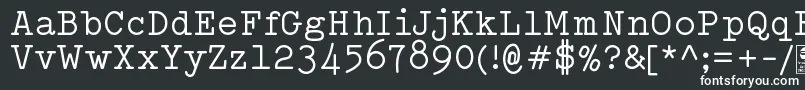 Шрифт TypowriterRegularDemo – белые шрифты