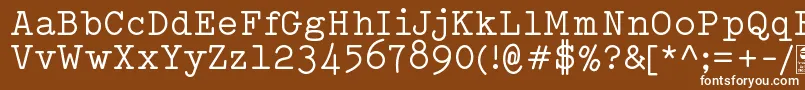 TypowriterRegularDemo Font – White Fonts on Brown Background