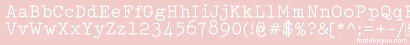 TypowriterRegularDemo Font – White Fonts on Pink Background