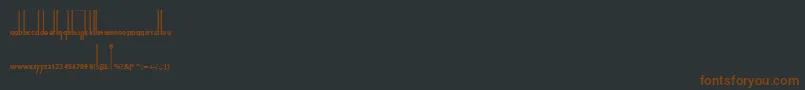 Thiamine Font – Brown Fonts on Black Background