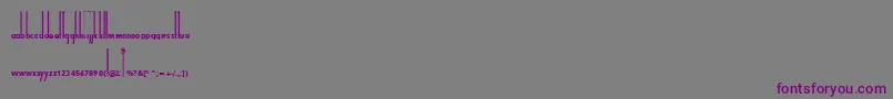 Thiamine Font – Purple Fonts on Gray Background
