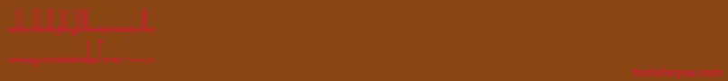 Thiamine Font – Red Fonts on Brown Background