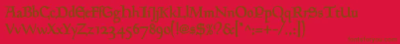 GoudyMediaevalDemibold Font – Brown Fonts on Red Background