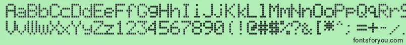 フォントLiquidCrystalDisplay – 緑の背景に黒い文字