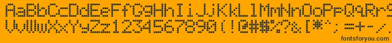 LiquidCrystalDisplay Font – Black Fonts on Orange Background