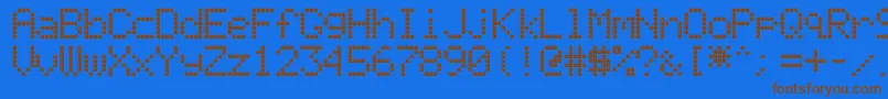 Шрифт LiquidCrystalDisplay – коричневые шрифты на синем фоне