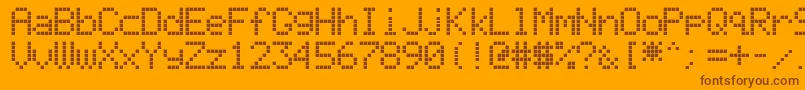 LiquidCrystalDisplay Font – Brown Fonts on Orange Background