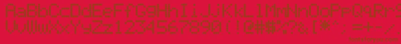 More about LiquidCrystalDisplay Font LiquidCrystalDisplay Font – Brown Fonts on Red Background
