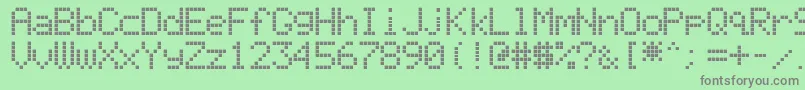 LiquidCrystalDisplay Font – Gray Fonts on Green Background