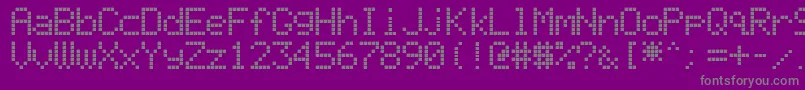 LiquidCrystalDisplay Font – Gray Fonts on Purple Background