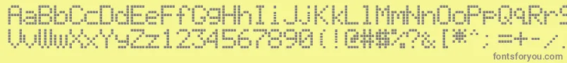 LiquidCrystalDisplay Font – Gray Fonts on Yellow Background