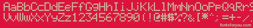 LiquidCrystalDisplay Font – Green Fonts on Red Background