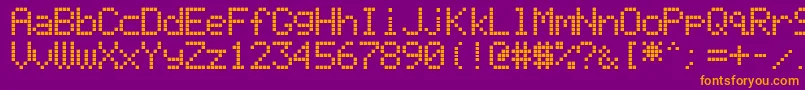 LiquidCrystalDisplay Font – Orange Fonts on Purple Background