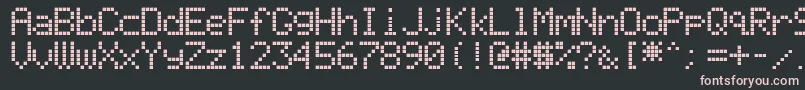 LiquidCrystalDisplay Font – Pink Fonts on Black Background