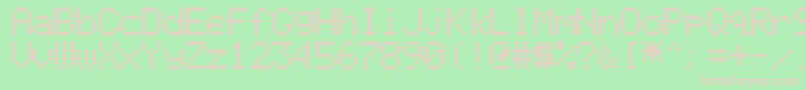 LiquidCrystalDisplay Font – Pink Fonts on Green Background