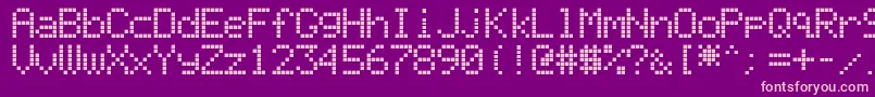 LiquidCrystalDisplay Font – Pink Fonts on Purple Background