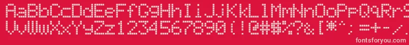 フォントLiquidCrystalDisplay – 赤い背景にピンクのフォント
