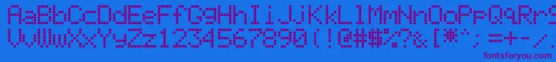 LiquidCrystalDisplay Font – Purple Fonts on Blue Background