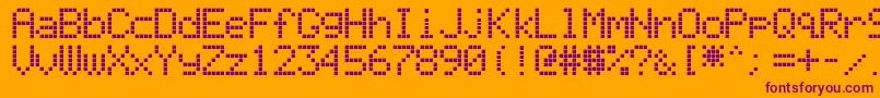 Шрифт LiquidCrystalDisplay – фиолетовые шрифты на оранжевом фоне