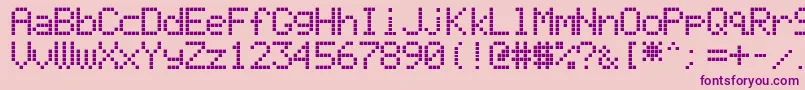 LiquidCrystalDisplay Font – Purple Fonts on Pink Background