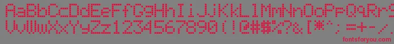 LiquidCrystalDisplay Font – Red Fonts on Gray Background