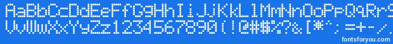 LiquidCrystalDisplay Font – White Fonts on Blue Background