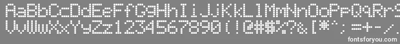 LiquidCrystalDisplay Font – White Fonts on Gray Background