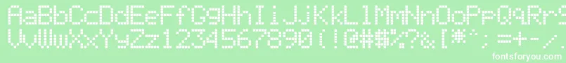 LiquidCrystalDisplay Font – White Fonts on Green Background