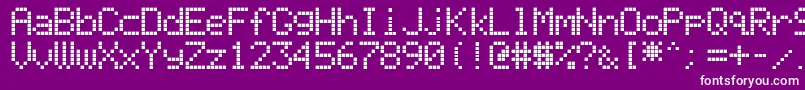 LiquidCrystalDisplay Font – White Fonts on Purple Background