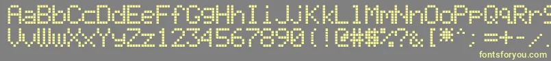 LiquidCrystalDisplay Font – Yellow Fonts on Gray Background