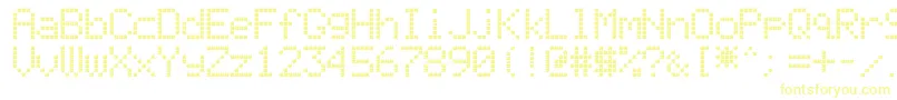 LiquidCrystalDisplay-fontti – keltaiset fontit