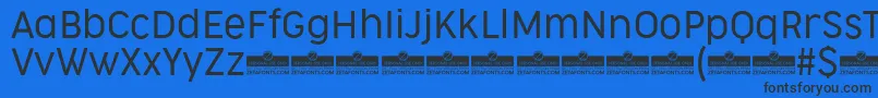 CocogooseNarrowLightTrial Font – Black Fonts on Blue Background