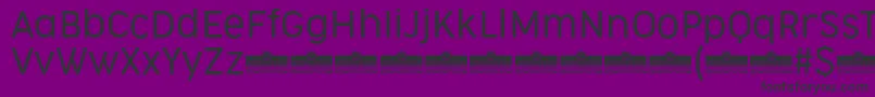Шрифт CocogooseNarrowLightTrial – чёрные шрифты на фиолетовом фоне