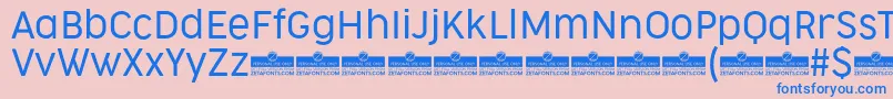 CocogooseNarrowLightTrial Font – Blue Fonts on Pink Background