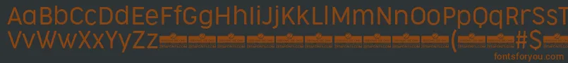 CocogooseNarrowLightTrial Font – Brown Fonts on Black Background