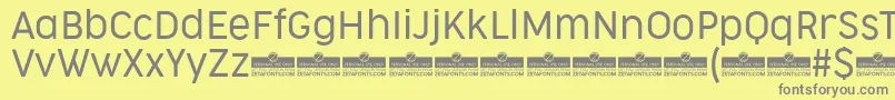 CocogooseNarrowLightTrial Font – Gray Fonts on Yellow Background