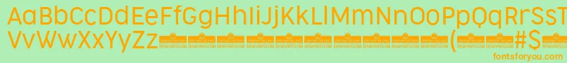 CocogooseNarrowLightTrial Font – Orange Fonts on Green Background