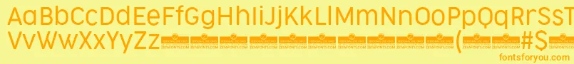 CocogooseNarrowLightTrial Font – Orange Fonts on Yellow Background