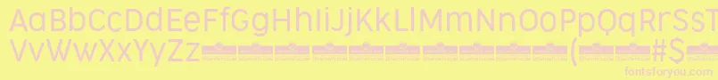 CocogooseNarrowLightTrial Font – Pink Fonts on Yellow Background