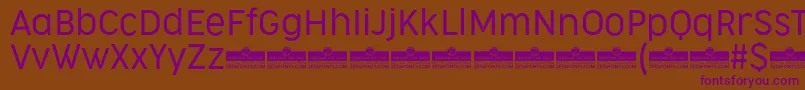 CocogooseNarrowLightTrial Font – Purple Fonts on Brown Background