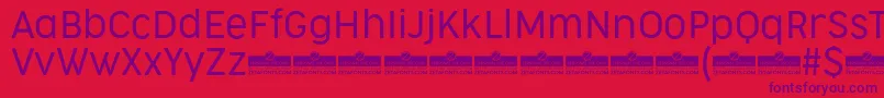 CocogooseNarrowLightTrial Font – Purple Fonts on Red Background