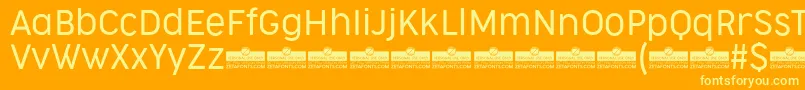 CocogooseNarrowLightTrial Font – Yellow Fonts on Orange Background