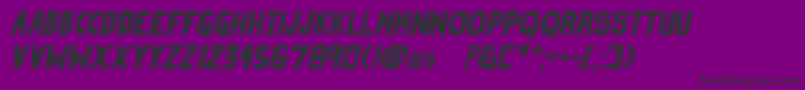 GrindZeroBoldItalic Font – Black Fonts on Purple Background