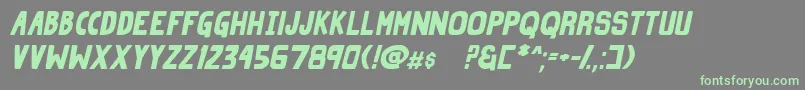 fuente GrindZeroBoldItalic – Fuentes Verdes Sobre Fondo Gris