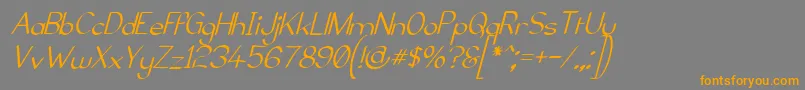 ElfarNormalItalicG98-Schriftart – Orangefarbene Schriften auf grauem Hintergrund