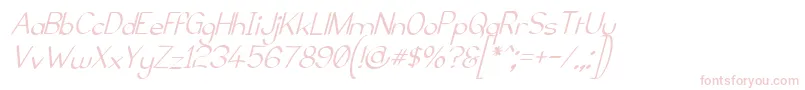 フォントElfarNormalItalicG98 – 白い背景にピンクのフォント