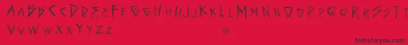 VtksSeven Font – Black Fonts on Red Background