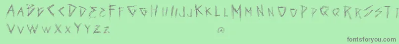 VtksSeven Font – Gray Fonts on Green Background