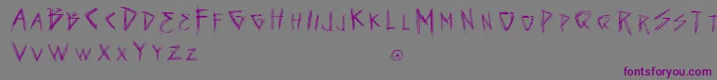 VtksSeven Font – Purple Fonts on Gray Background