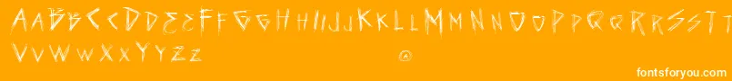 VtksSeven Font – White Fonts on Orange Background